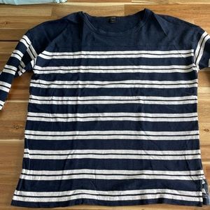 Striped quarter sleeve pullover from J Crew
